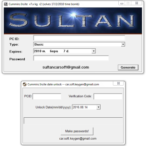 Cummins Insite v7x activator and time unlocker
