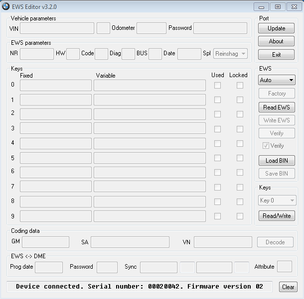 Editor Version 3.2.0 for B-MW EWS free shipping 